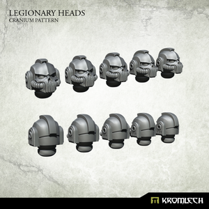 Kromlech Legionary Heads: Cranium Pattern (10) New - TISTA MINIS