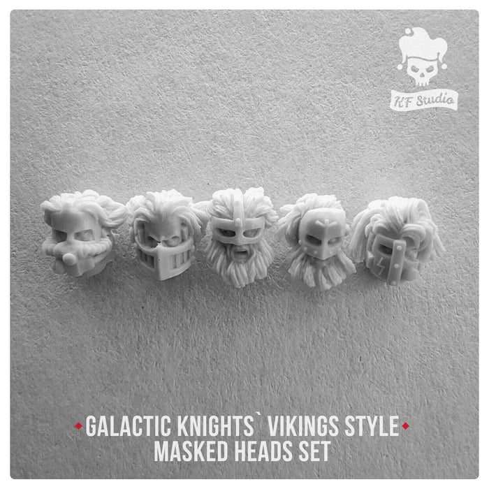 Artel W - KF Studio	Galactic Knights Viking Style Heads in masks New - Tistaminis