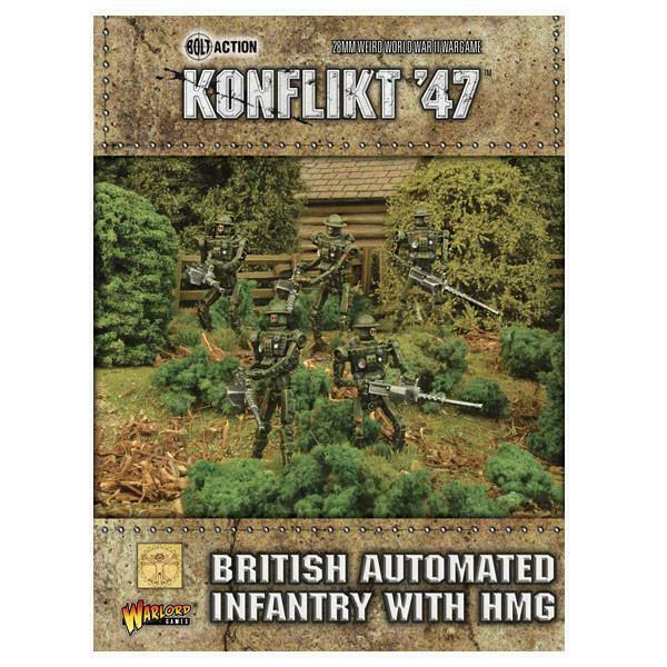 Bolt Action: Konflikt '47 - British Automated Infantry with HMG New - TISTA MINIS