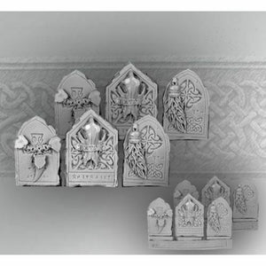 Scibor Miniatures Wolf Decorated Plates set 4 (6)  New - TISTA MINIS