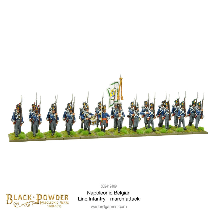 Black Powder Epic Battles Napoleonic Belgian Line Infantry (march attack) New - Tistaminis