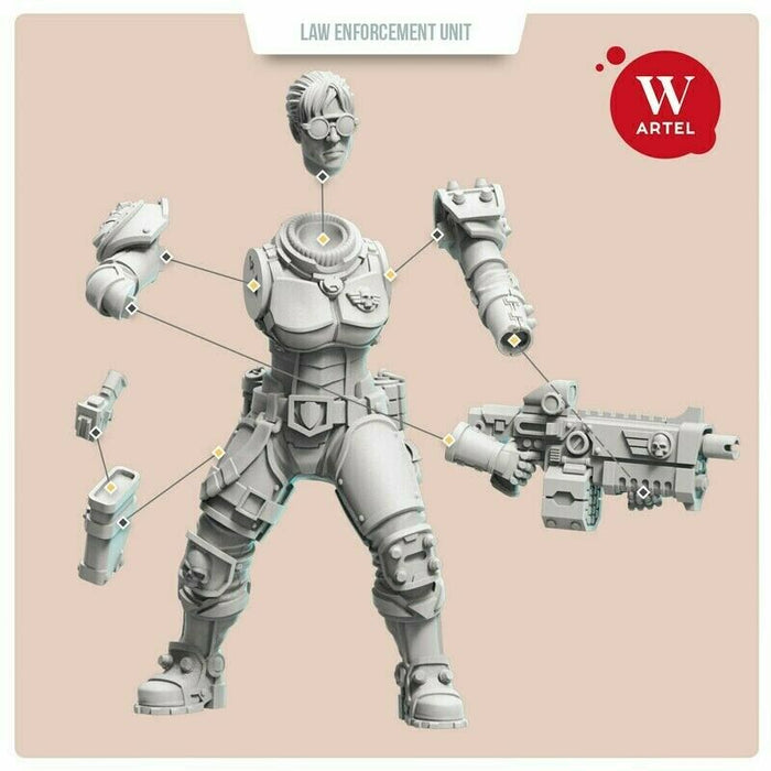 Artel Miniatures - L.E.U Female Enforcers Assault Squad 28mm New - TISTA MINIS