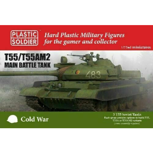 Plastic Soldier Company MODV20001 1/72 T55 SOVIET TANK T55A, T55A or T55AM New - TISTA MINIS