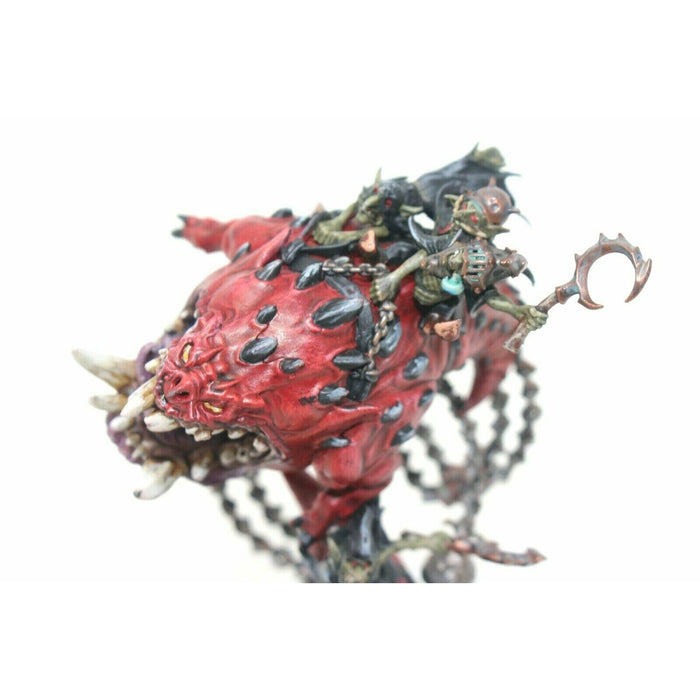 Warhammer Orcs and Goblins Loonboss On Mangler Squig Well Painted | TISTAMINIS