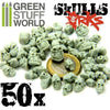 Green Stuff World 50x Resin ORK Skulls New - TISTA MINIS