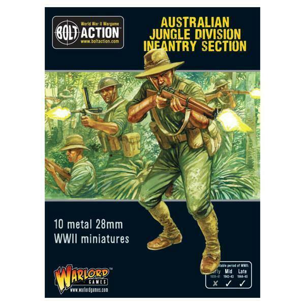 Bolt Action Australian Jungle Division Infantry Section New - TISTA MINIS