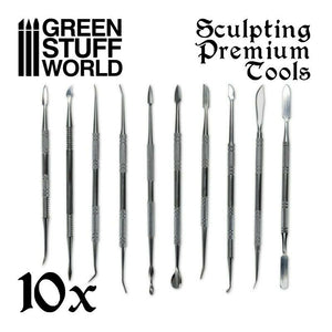 Green Stuff World 10x Professional Sculpting Tools with Case New - Tistaminis