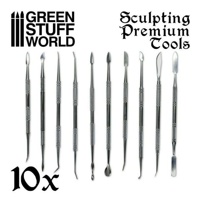 Green Stuff World 10x Professional Sculpting Tools with Case New - Tistaminis