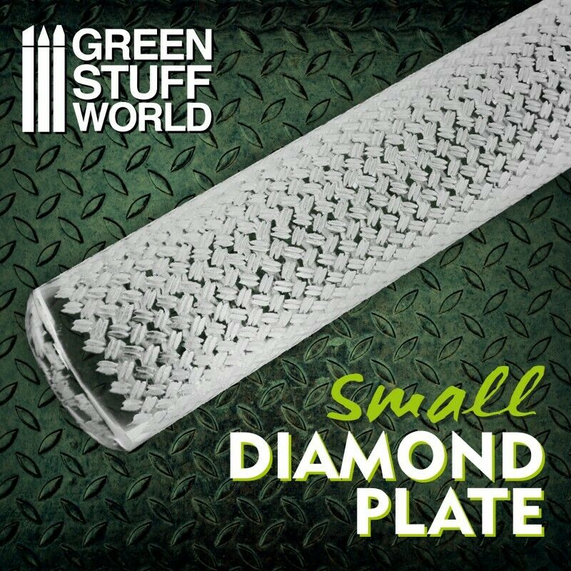 Green Stuff World Rolling Pin Diamond Plate - Small New - TISTA MINIS
