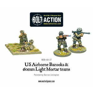 Bolt Action US Airborne Bazooka and 60mm Light Mortar Teams New - TISTA MINIS