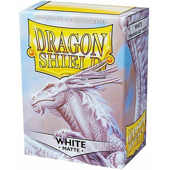 Dragon Shield Sleeves  Matte White (100) - Standard Size - Tistaminis