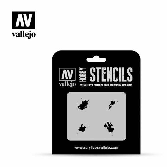Vallejo PETROL SPILLS (1/35) Airbrush Stencil - TISTA MINIS