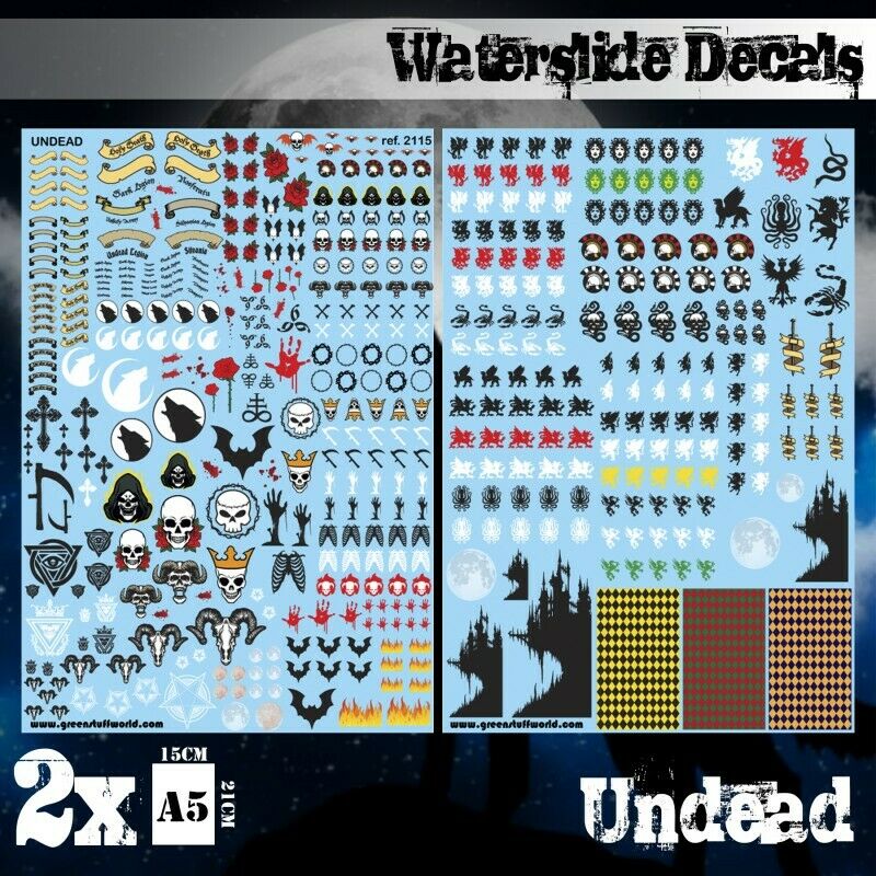 Green Stuff World Decal sheets - Undead New - Tistaminis