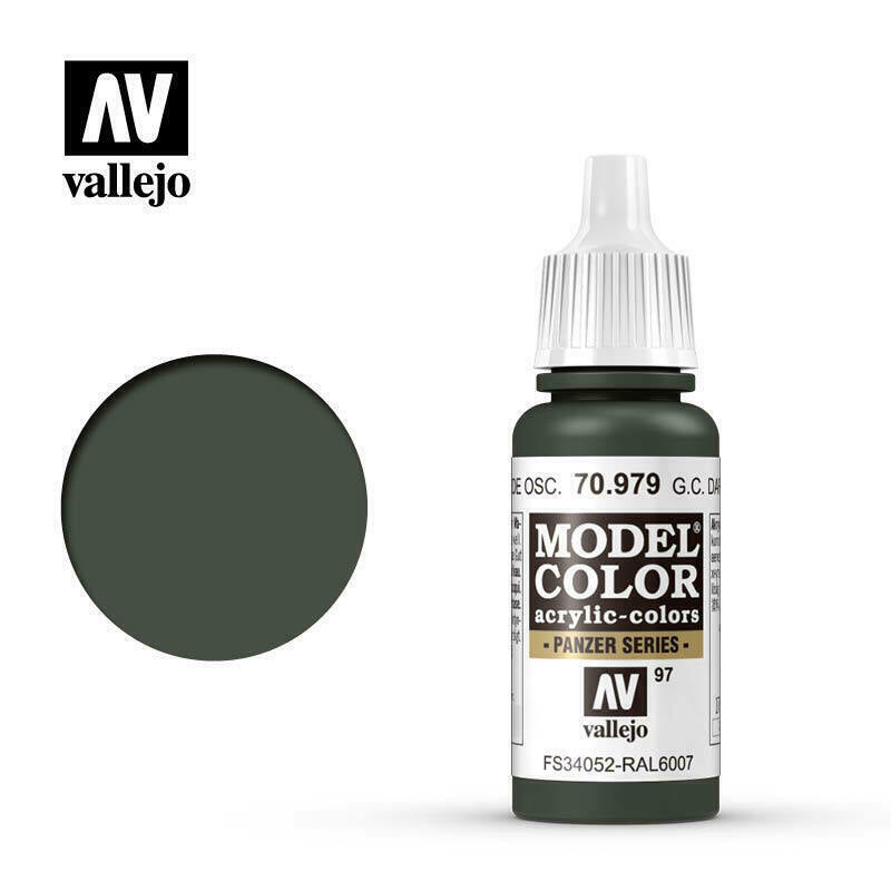 Vallejo Model Colour Paint German Camo Dark Green (70.979) - Tistaminis