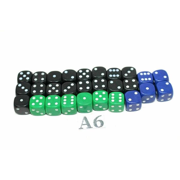 D6's Small Blue Black Green A6 - Tistaminis