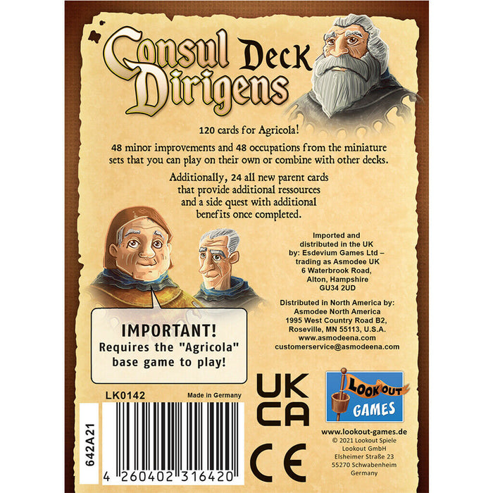 AGRICOLA: CONSUL DIRIGENS DECK EXPANSION New - Tistaminis