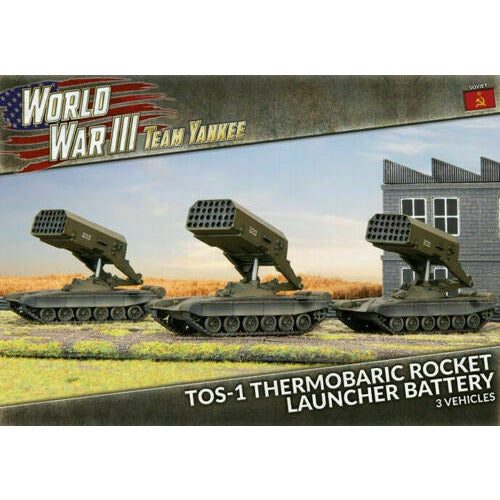 Team Yankee Soviet TOS-1 Rocket Launcher Battery (x3) New - TISTA MINIS