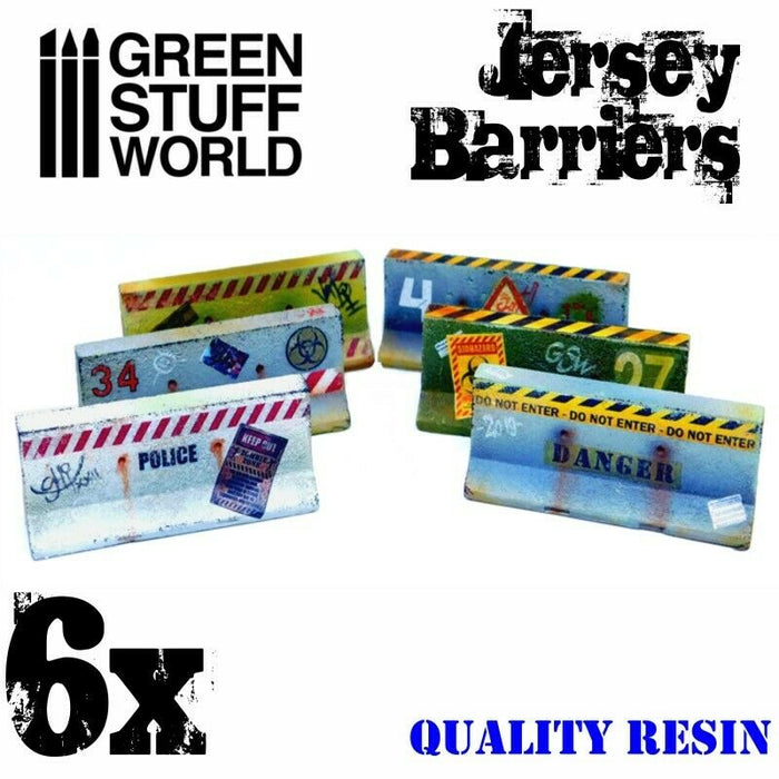 Green Stuff World Jersey Barriers Resin Set New - Tistaminis