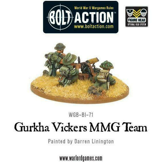 Bolt Action Gurkha Vickers MMG team New - TISTA MINIS