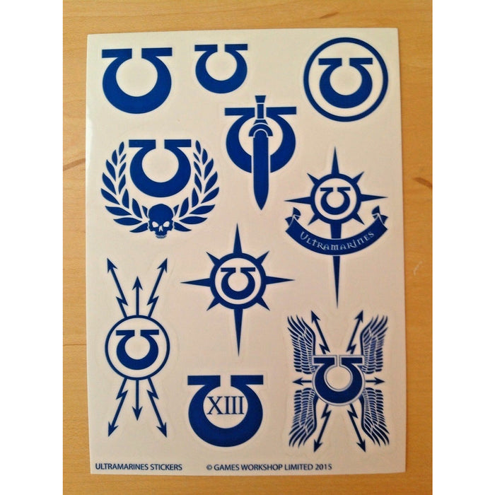 Warhammer Space Marine Ultramarines Sticker Sheet | TISTAMINIS