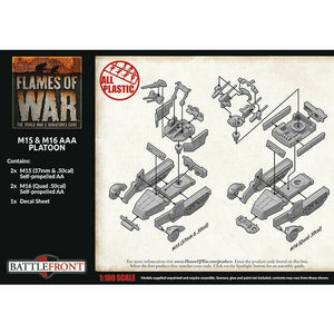Flames of War American	M15 & M16 AAA Platoon (x4 Plastic) Dec 4th Pre-Order - Tistaminis