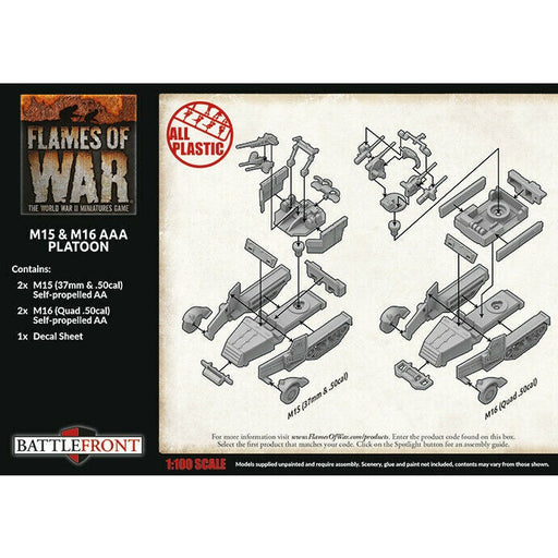 Flames of War American	M15 & M16 AAA Platoon (x4 Plastic) Dec 4th Pre-Order - Tistaminis