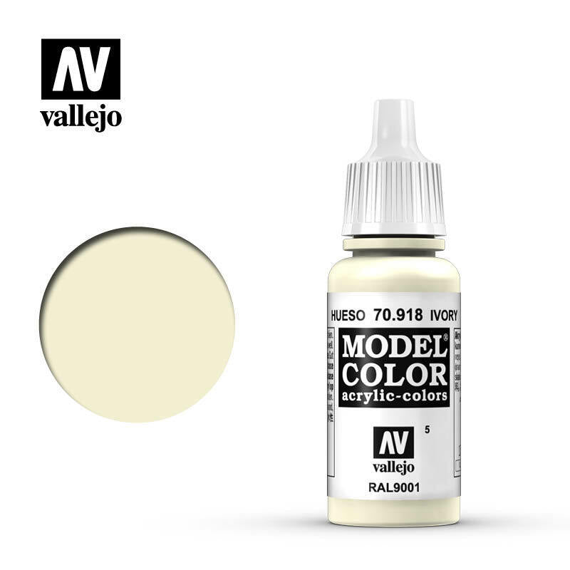 Vallejo Model Colour Paint Ivory Rlm9001 (70.918) - Tistaminis