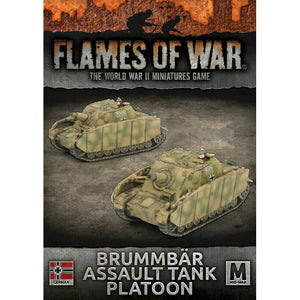 Flames of War German Mid War BRUMMBAR ASSAULT TANK PLATOON (x2 tanks) New - TISTA MINIS