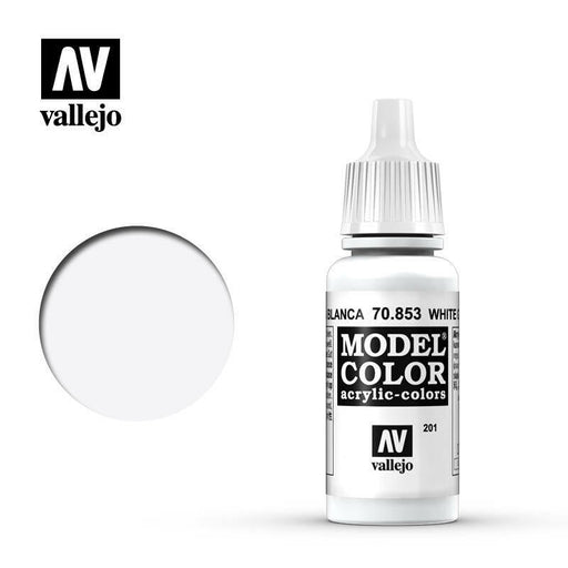 Vallejo Model Colour Paint White Glaze (70.853) - Tistaminis