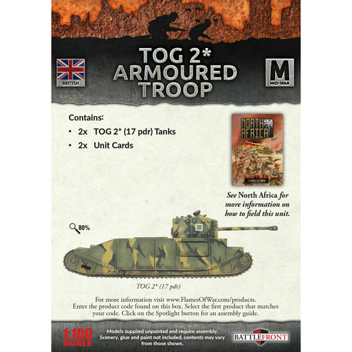 Flames of War Mid War British TOG 2 (17pdr) Tanks (x2) New - Tistaminis