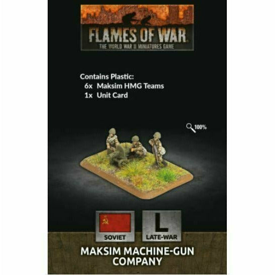 Flames of War Soviet Maksim Machine-Gun Company (Plastic) New - TISTA MINIS