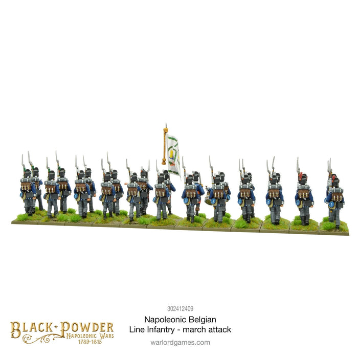 Black Powder Epic Battles Napoleonic Belgian Line Infantry (march attack) New - Tistaminis