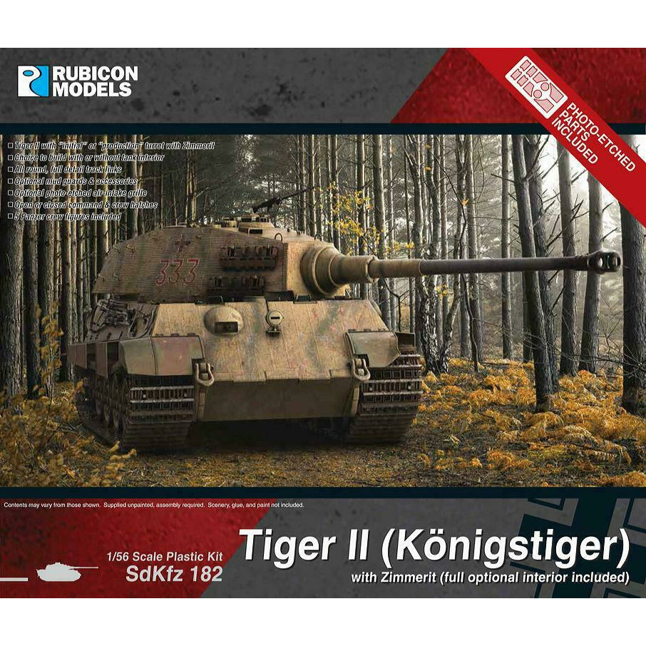 Rubicon German King Tiger with Zimmerit New - Tistaminis