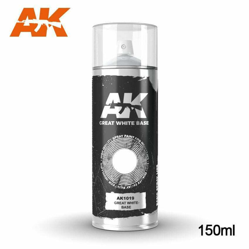 AK Interactive Great White Base - Spray 150ml New - TISTA MINIS