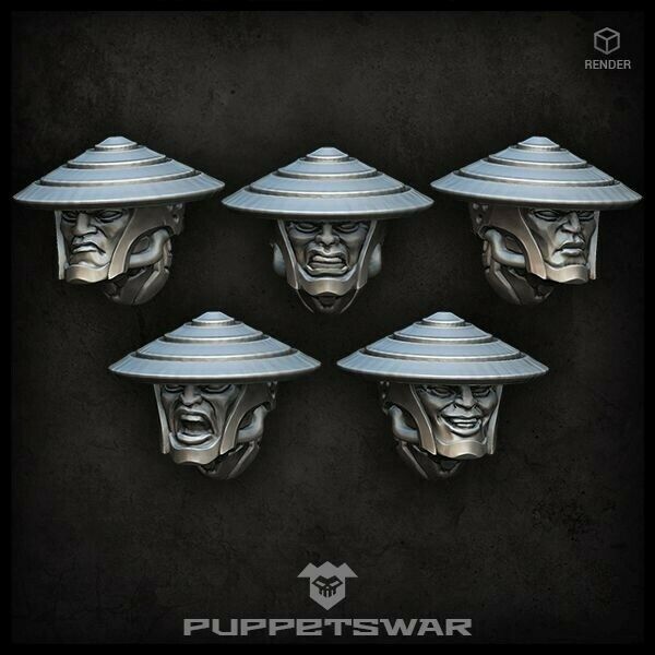 Puppets War Ashigaru heads New - Tistaminis