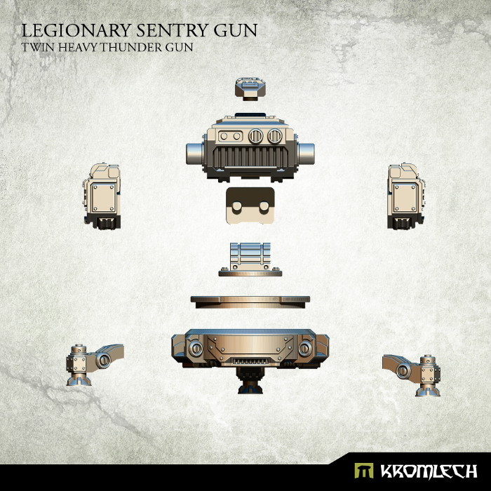 Kromlech Legionary Sentry Gun: Twin Heavy Thunder Gun New - TISTA MINIS