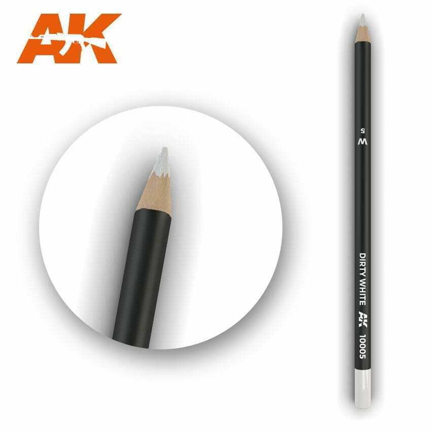 AK Interactive Watercolor Pencil Dirty White New - Tistaminis