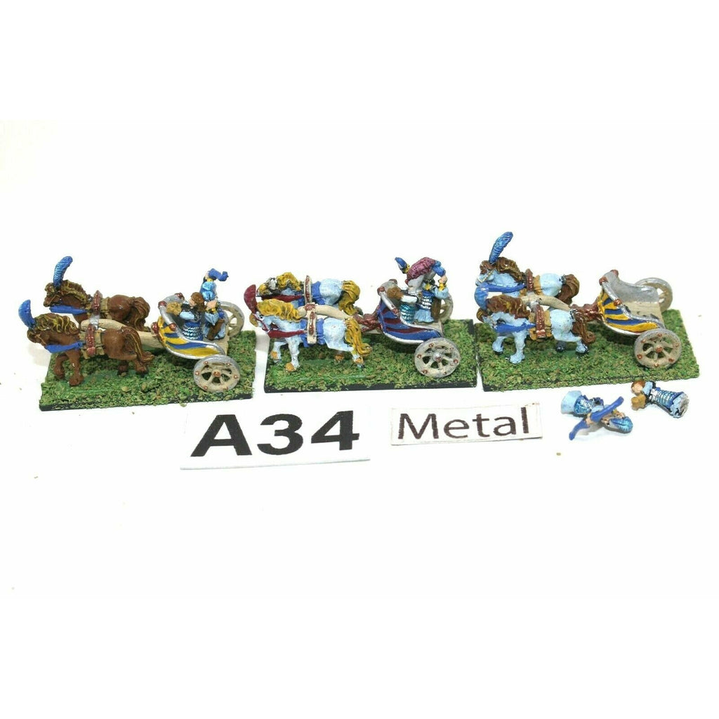 Warmaster High Elves Chariots With Bows Metal - A34 - Tistaminis