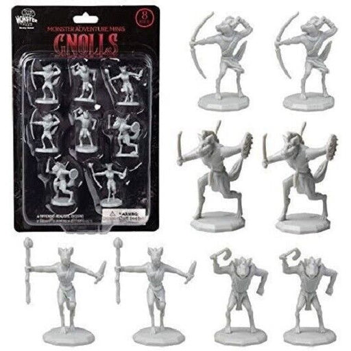 MONSTER MINIATURE FIGURE SET UNPAINTED GNOLLS 8pk New - Tistaminis