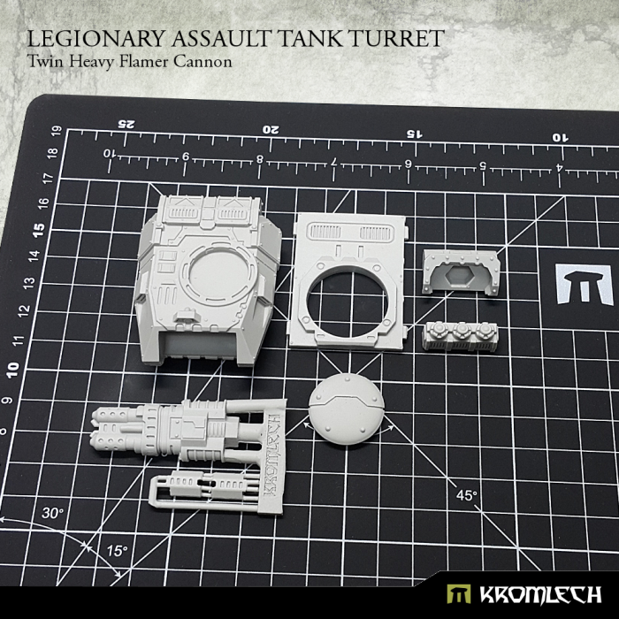 Kromlech Legionary Assault Tank Turret: Twin Heavy Flamer Cannon - TISTA MINIS