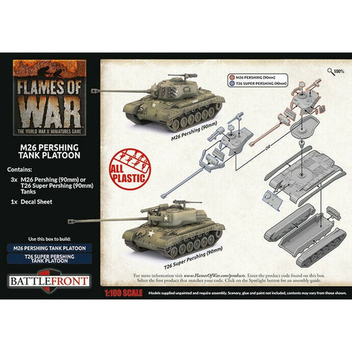 Flames of War American	M26 Pershing Tank Platoon (x3 Plastic)	Dec 4th Pre-Order - Tistaminis