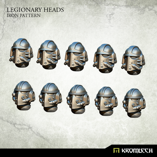 Kromlech Legionary Heads: Iron Pattern (10) New - TISTA MINIS