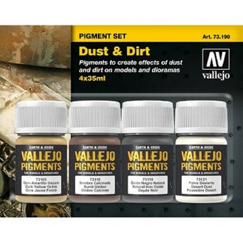 Vallejo Pigment Set Dust and Dirt New - Tistaminis