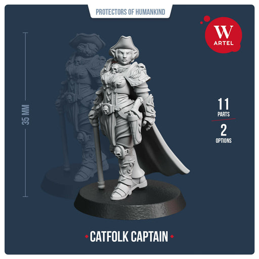 Artel Miniatures Catfolk Captain New - Tistaminis