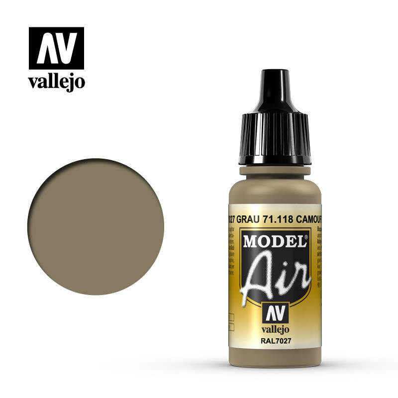 Vallejo Model Air Paint Camouflage Grey RAL7027 (71.118) - Tistaminis