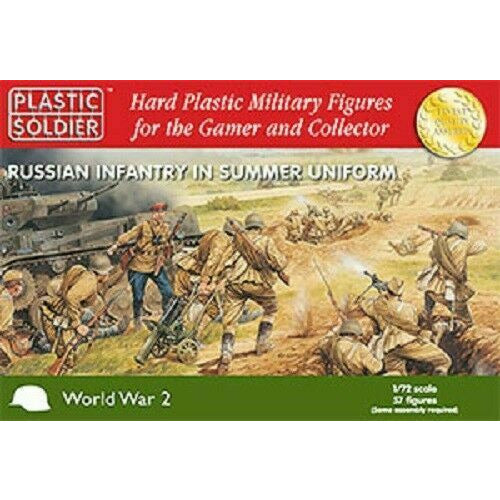 Plastic Soldier Company  WW2020001 1/72ND RUSSIAN INFANTRY IN SUMMER UNIFORM New - TISTA MINIS