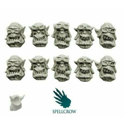 Spellcrow Orcs Storm Flying Squadron Heads (ver. 2) - SPCB5110 - TISTA MINIS