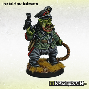 Kromlech Iron Reich Orc Tasmaster with Gnaw Hound New - TISTA MINIS