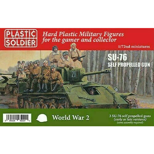 Plastic Soldier WW2V20030 1/72 SU76 RUSSIAN SELF PROPELLED GUN 3 VEHICLES New - TISTA MINIS