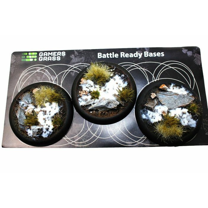 Gamers Grass Winter Bases RoundLip 50mm (x3) - TISTA MINIS